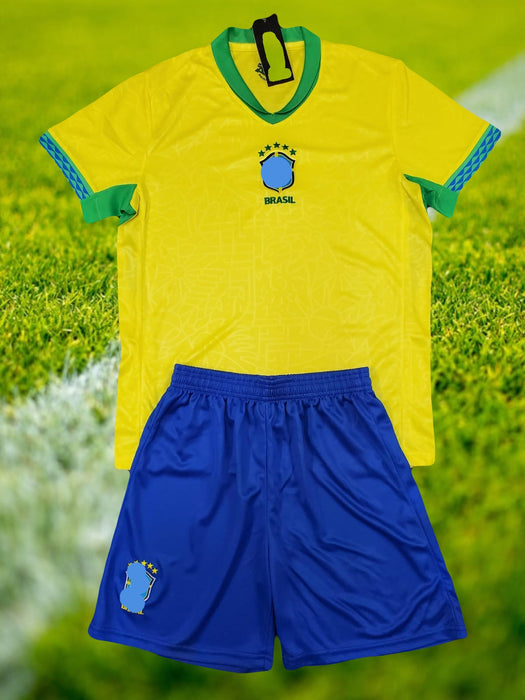 Soccer Brazil Home Kid/Youth Soccer Set