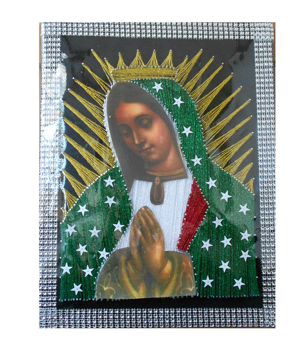 Handmade Picture of Our Lady of Guadalupe. Cuadro de la Virgen de Guadalupe.