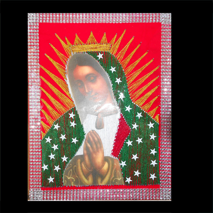 Handmade Picture of Our Lady of Guadalupe. Cuadro de la Virgen de Guadalupe.