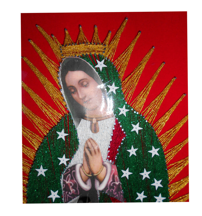 Handmade Picture of Our Lady of Guadalupe. Cuadro de la Virgen de Guadalupe.