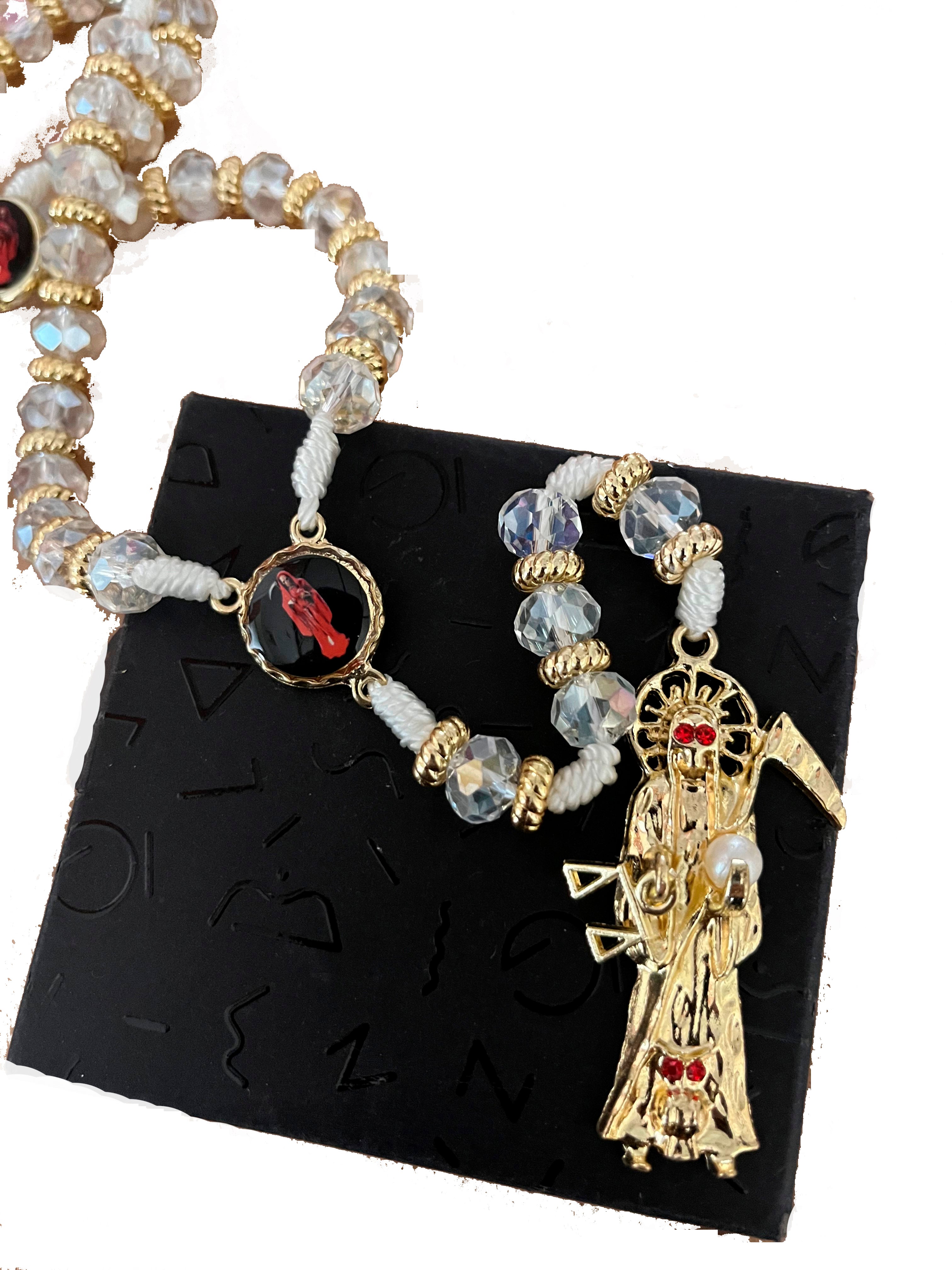Holy Death's Rosary /Collar estilo rosario de la Santa Muerte
